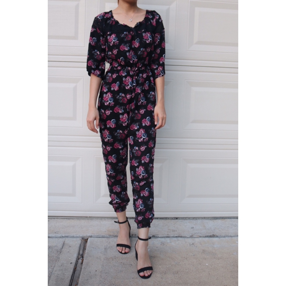 floral Abercrombie overall